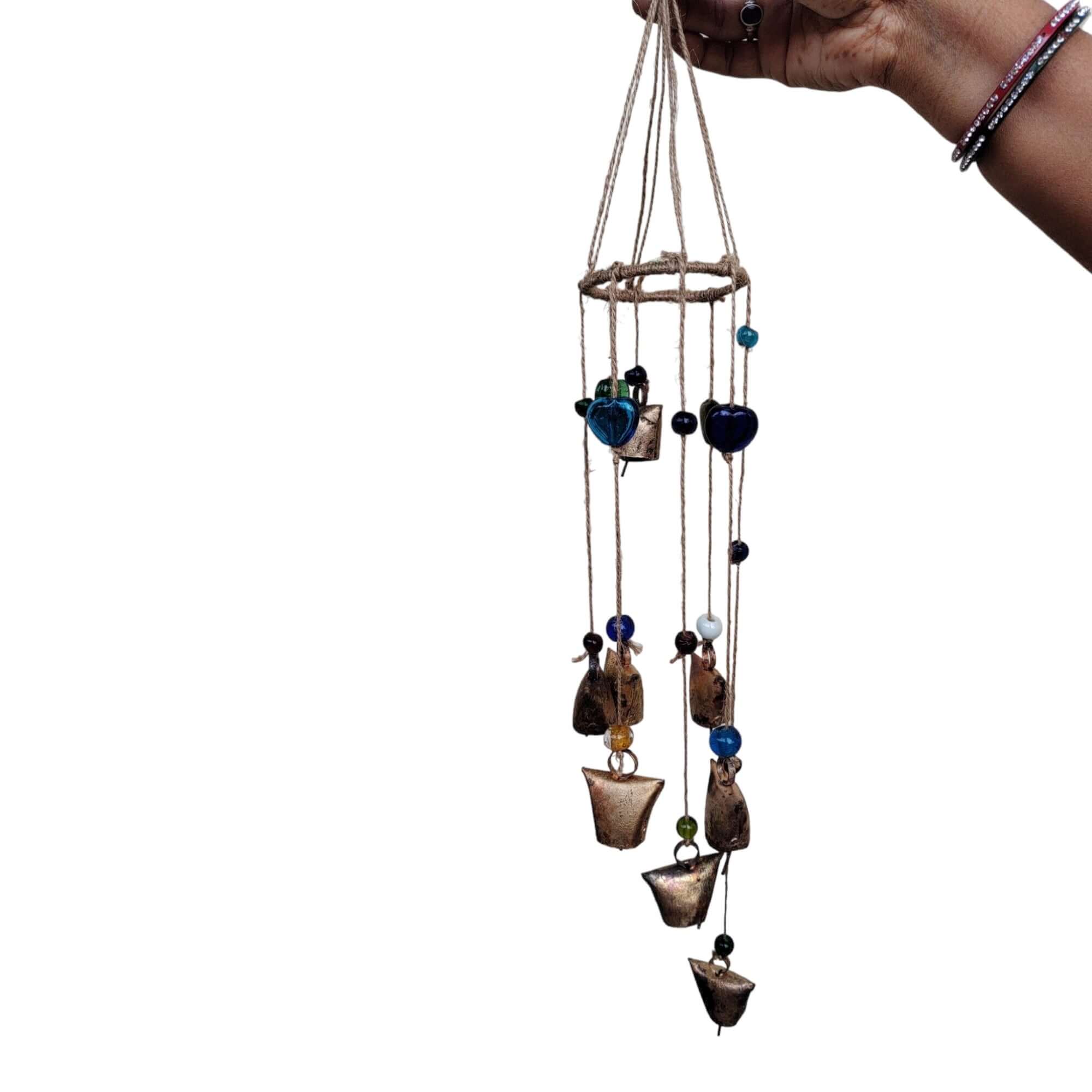 Rustic Vintage Tin Cow Bells Wind Chimes DécorWind chimes